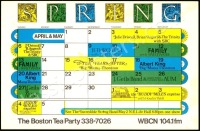1969 Boston Tea Party Calendar Poster