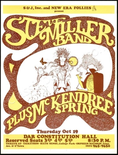 Steve Miller Washington D.C. Poster