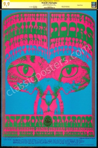 Superb Signed Original FD-64 The Doors Poster
