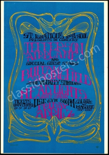 Scarce Uncut AOR 2.241 Jefferson Airplane Poster