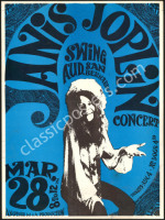Beautiful 1969 Janis Joplin MC5 Swing Auditorium Poster