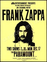 1984 Frank Zappa Seattle Poster