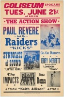 1966t Paul Revere & The Raiders Spokane Poster