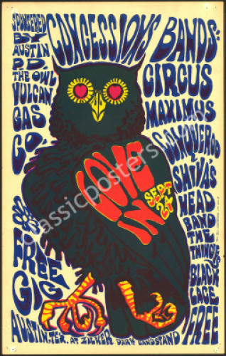 Ultra-Rare Vulcan Gas Company Owl Poster