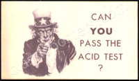 Scarce &ldquo;Can You Pass the Acid Test?&rdquo; Membership Card