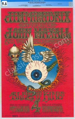 Amazing Original BG-105 Jimi Hendrix Poster