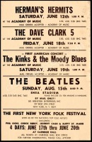 Scarce and Popular 1965 Beatles Shea Stadium Poster