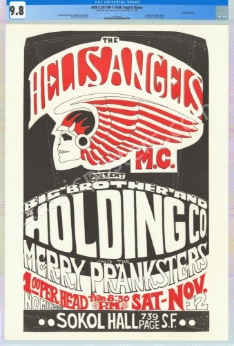 Astounding AOR 2.247 Hells Angels Sokol Hall Poster