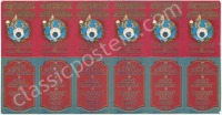 Interesting Uncut Sheet of BG-105 and BG-106 Postcards