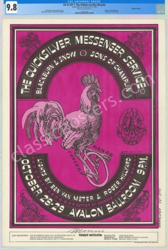 Mint Signed FD-32 Chicken on a Unicycle Poster