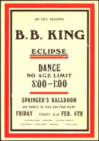 Scarce B.B. King Springer's Ballroom Poster