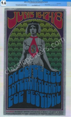 Gorgeous AOR 3.5 Monterey Pop Festival Poster