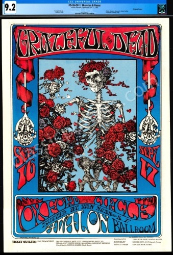 Stunning Original Certified FD-26 Grateful Dead Poster