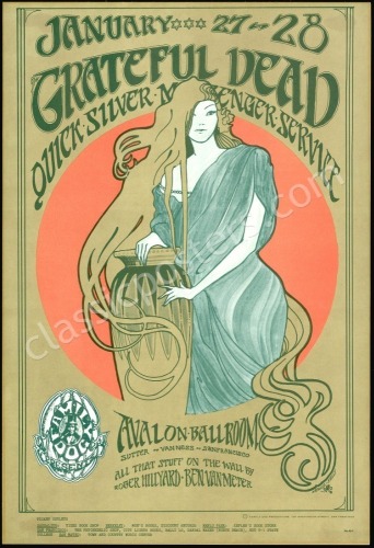 Scarce Original FD-45 Grateful Dead Poster