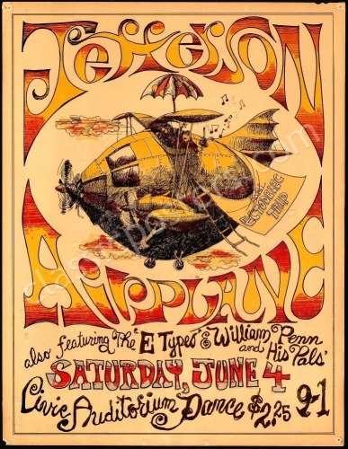 Rare Original AOR 2.134 Jefferson Airplane Poster