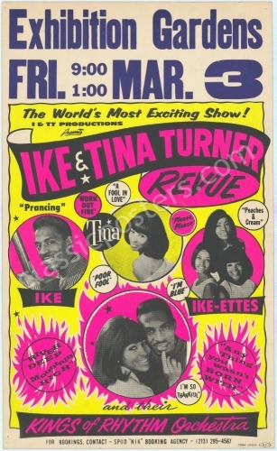 Gorgeous 1967 Ike & Tina Turner Revue Poster
