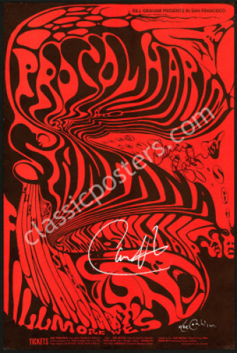 Carlos Santana and Procol Harum-Signed BG-143 Poster