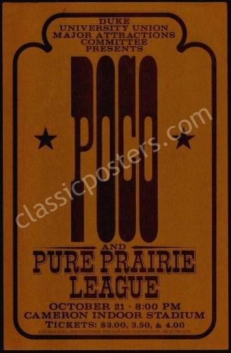 1972 Poco and Pure Prairie League Poster