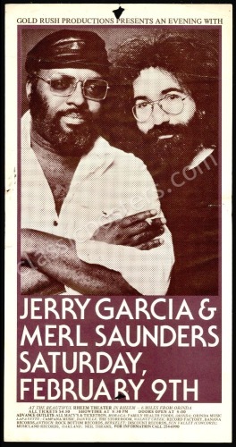 Jerry Garcia Rheem Theater Handbill