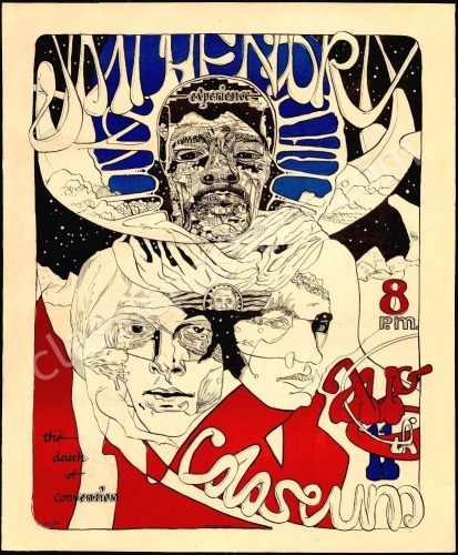 Rare Death of Convention Jimi Hendrix Poster