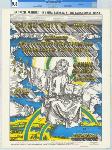 Gorgeous Signed AOR 3.42 Blind Faith Poster