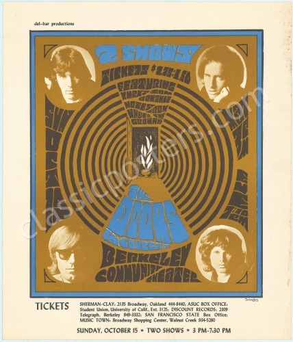 Scarce The Doors Berkeley Poster