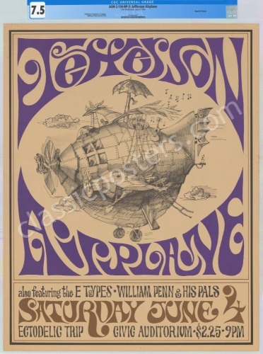 Second Print AOR 2.134 Jefferson Airplane Poster