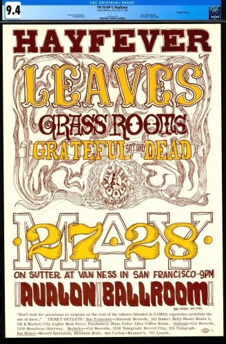 Superb Original FD-10 Grateful Dead Poster