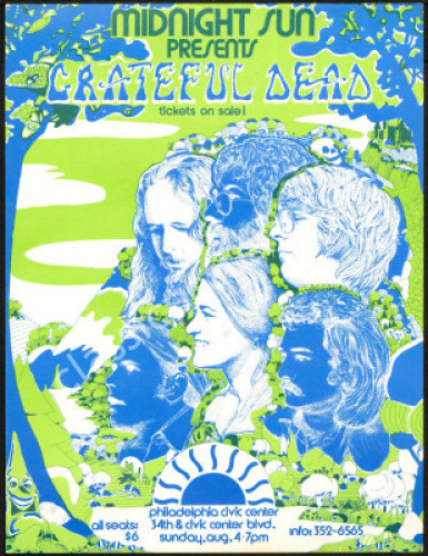 Scarce Grateful Dead Philadelphia Handbill