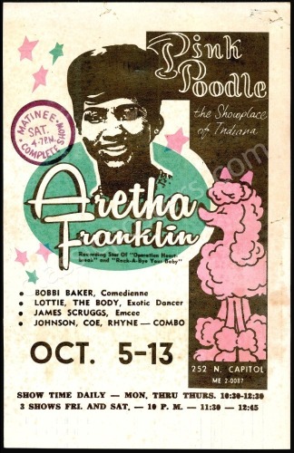 1962 Aretha Franklin Indiana Poster