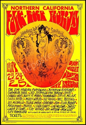 Northern California Folk Rock Festival Poster