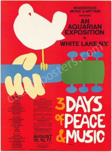 Original Small AOR 3.1 Woodstock Poster