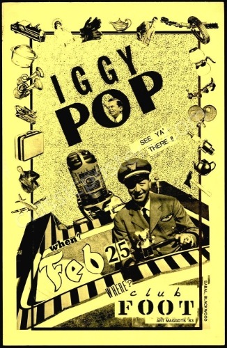 1983 Iggy Pop Austin Poster