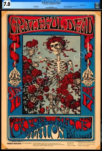 Certified Second Print FD-26 Grateful Dead Poster