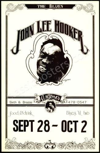 Scarce John Lee Hooker Antone&rsquo;s Poster