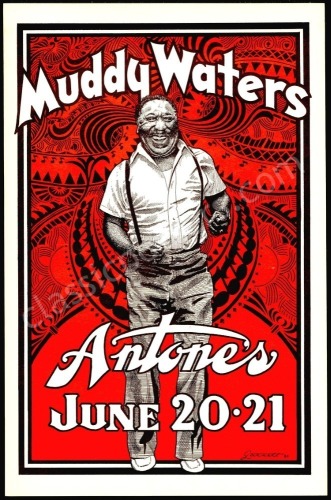 Colorful Muddy Waters Antone&rsquo;s Poster