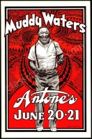 Colorful Muddy Waters Antone&rsquo;s Poster