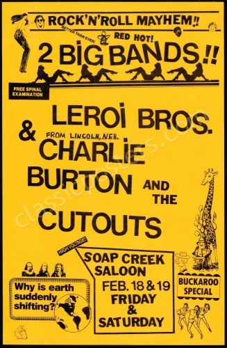 LeRoi Brothers Soap Creek Saloon Poster