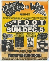 Huge 1982 Cardboard Allman Brothers Austin Poster