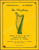 1987 The Chieftains Austin Opera House Handbill