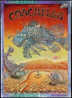 2014 Red Glitter Foil Coachella Poster