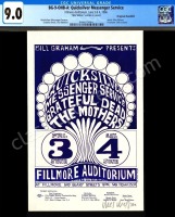 Signed BG-9 Grateful Dead Handbill