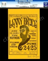 Scarce Signed BG-13 Lenny Bruce Handbill