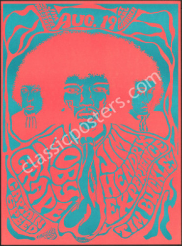 Two Reprint Jimi Hendrix Earl Warren Posters