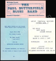 Three Alternate Bill Graham Handbills