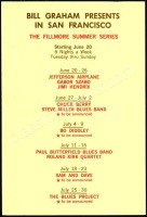 Scarce 1967 Jimi Hendrix Summer Series Handbill