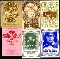 Six Assorted Handbills from The Fillmore