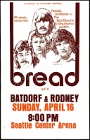 Scarce 1972 Bread Seattle Poster