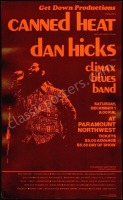 1973 Canned Heat and Dan Hicks Poster