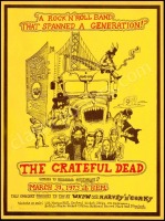 Rare Signed 1973 Grateful Dead Buffalo Poster